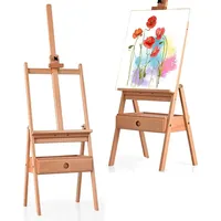 Costway Staffelei mit Ablage & Schublade, Standstaffelei verstellbar, Bodenstaffelei