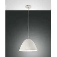 Fabas Luce Casale 1-flg. 30 cm rund weiß Keramik Metall