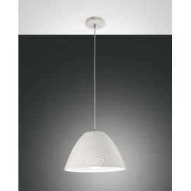 Fabas Luce Casale 1-flg. 30 cm rund weiß Keramik Metall