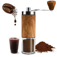 Kaffeemühle Hand, Kaffeemühle Manuell Kegelmahlwerk, Coffee Grinder Kaffeemühle Manuell und stufenlosem Keramikmahlwerk, Bequem und Arbeitssparend