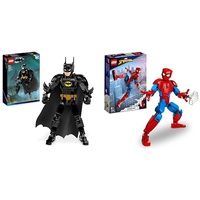 LEGO 76259 DC Batman Baufigur, Superhelden Action Figur und Dekoration & 76226 Marvel Spider-Man Figur, voll bewegliches Action-Spielzeug