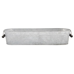 Esschert Design BV Blumentopf (Set, 5 St), Übertopf, verzinktes Metall grau