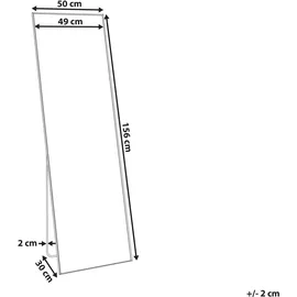Beliani Beauvais 50 x 156 cm Schwarz