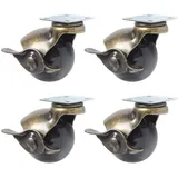 ZVD - 4er-Set Möbelfußrollen - 40 mm mit Bremse