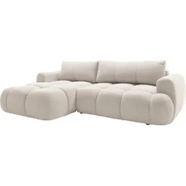 Mirjan24 Eckcouch mit Schlaffunktion 2-Sitzer Beige