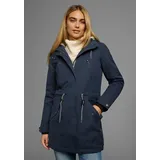 POLARINO Funktionsparka mit Kapuze, Atmungsaktiv, winddicht, wasserdicht. Wassersäule 3000mm Gr. 40, marine (outdoorparka aus nachhaltigem material)), , 43472616-40