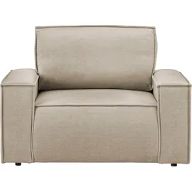 OTTO home Sheerwood Samtvelours 120 x 85 x 86 cm cream