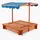 Home Deluxe Holzsandkasten Buddelkiste mit Dach Blau