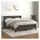 vidaXL Boxspringbett mit Matratze Dunkelgrau 140x200 cm Samt