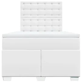 vidaXL Boxspringbett 120 x 190 cm Weiß