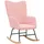 vidaXL Schaukelstuhl 72 x 1 x 1 cm Rosa mit Rollen