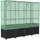 vidaXL Hochbeet mit Gewächshaus-Aufsatz Rattan-Optik Schwarz 160 x 153 x 40 cm