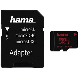 Hama microSDXC 64GB UHS-I U3 + SD-Adapter/Foto