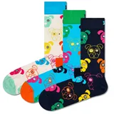 Happy Socks 3er Pack Unisex Socken - Geschenkbox, gemischte Farben Mixed Dog 2 41-46