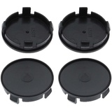 4 Nabenkappen Ø 54,0 mm - 51,0 mm / flach umrandet schwarz / Klebefläche