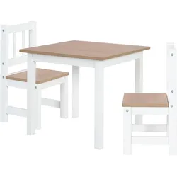 Kindersitzgruppe ROBA "Woody, Holzdekor/weiß", weiß, Sitzmöbel-Sets, Kinder