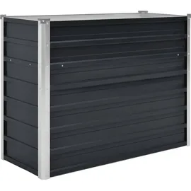vidaXL Garten-Hochbeet verzinkter Stahl rechteckig 100 x 40 x 77 cm Anthrazit 