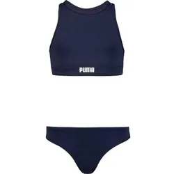 PUMA Kinder Badeanzug SWIM GIRLS RACERBACK BIKINI, navy, 116