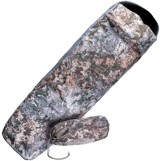 Mil-Tec Schlafsackhülle Modular 3-Lagen Laminat • Wasserdichter Biwaksack mit atmungsaktiver Membran & 2-Wege-Reißverschluss • Schlafsack-Hülle mit Packsack für Camping &Trekking • WASP I Z1B
