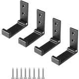 Stück (schwarze) Wandhaken Aus Aluminiumlegierung, 90°-klapphaken Mit Schrauben Für Wandschranktüren, Küche, Badezimmer, Büro, Ankleidezimmer