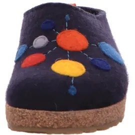 HAFLINGER Grizzly Faible Unisex Filz-Kork Pantoffel, Mittelblau,