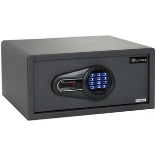 HJH Office Mid.you Tresor Schwarz Metall, 42x20x37 cm, Ordnen & Aufbewahren, Truhen