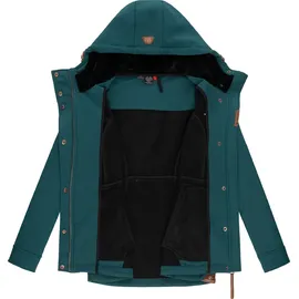 Ragwear Damen Sotfshelljacke Übergangsjacke mit Teddyfleece-Kapuze Yba Intl Dark Green22 Gr. XXL - XXL