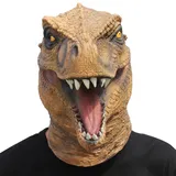 CreepyParty Halloween Kostüm Party Tierkopf Latex Maske Dinosaurier Karneval Masken T-rex Raubvogel Masken