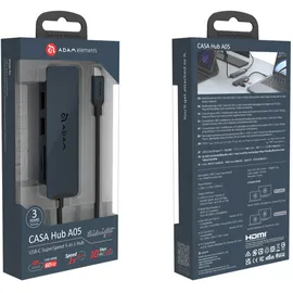Adam Elements A05 Nachtblau USB-C 3.1 5in1 Hub HDMI,USB-A,SD,microSD