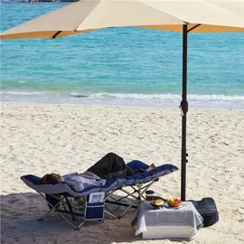 Yaheetech Feldbett mit Matratze Blau/Grau