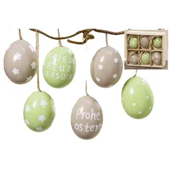 BOLTZE Gruppe GmbH Ostereier Eier Ostern Hänger Ei in Box Eierset 6tlg