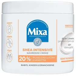 Mixa Intensive Nährende Creme mit 20% pflanzlichem Glycerin und Sheabutter für sehr trockene Haut 400 ml