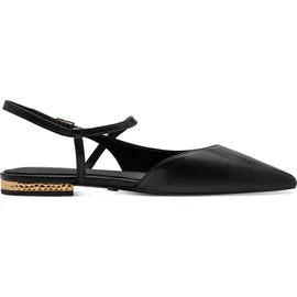 TAMARIS Damen Sling Pump mit Blockabsatz Leder, schwarz, 36 EU