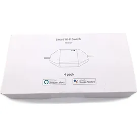 Meross Schalter Universal WiFi Switch Fernbedienung Sprachsteuerung mit Alexa, Google Assistant und SmartThings, DIY Smart Home elektrische Haushaltsgeräte, 2500 W, 4 Stücke