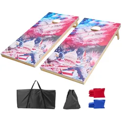VEVOR Cornhole Set Tragbares Spielbrett aus Holz 1255x600mm Camping Hinterhof