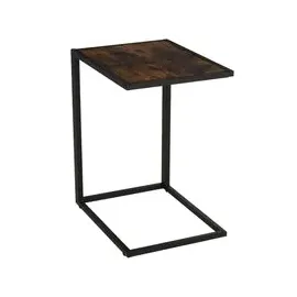 Homcom Beistelltisch-40,6L x 50,8B X 64,2H cm-Rustikal-Braun+Schwarz | Gr.: onesize