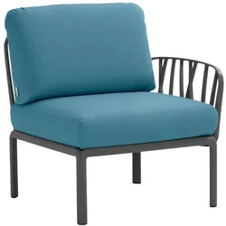 Nardi Komodo Modulsofa Seitenelement, anthrazit / adriatic sunbrella