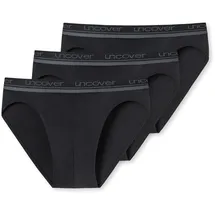 SCHIESSER Slip unifarben schwarz XL 3er Pack