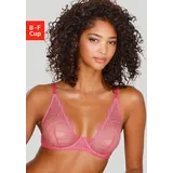LASCANA Bügel-BH »Gianna«, aus leicht schimmernder Spitze in transparenter Optik, sexy Dessous LASCANA pink