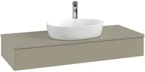 V&B Waschtischunterschrank mit Frontstruktur Antao 120x19x50cm, HL, WBP Lac, lea gre. m Lac