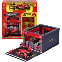 BBURAGO - Pit Stop Ferrari SF-24#16 Leclerc, Spielset mit