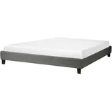 Beliani Polsterbett 180 x 200 cm Grau