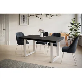 alpi möbel LOFT-U 90 x 77 x 180-280 cm schwarz/weiß