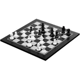 Philos Schach Dame Set, schwarz, Feld 40 mm
