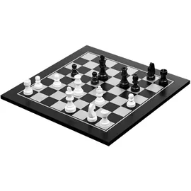 Philos Schach Dame Set, schwarz, Feld 40 mm