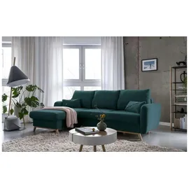 miuform Eckcouch Polyester 2-Sitzer Türkis