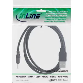 InLine USB-A auf Hohlstecker 1 m Schwarz