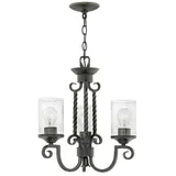 Elstead Lighting Kronleuchter Hängelampe Hängeleuchte Deckenlampe Wohnzimmer 3 Flammig Glas klar