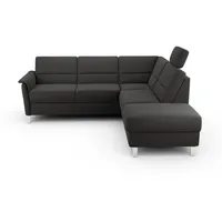 sit&more Ecksofa Palmera L-Form, B: 236 cm, optional Bettfunktion & Bettkasten, Federkern grau