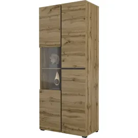 OTTO home Vitrine Cross 79,5 x 40 x 183,5 cm Beige
